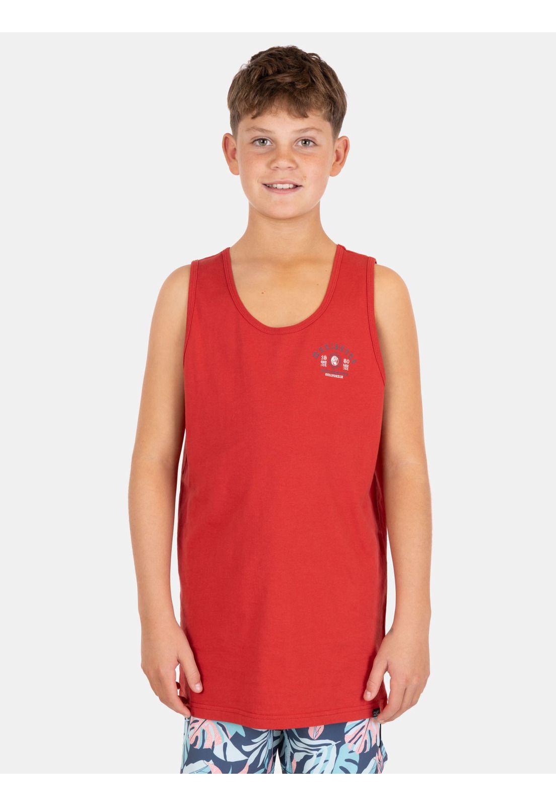 Polera SM Kahuno Rojo Infantil Maui And Sons-0
