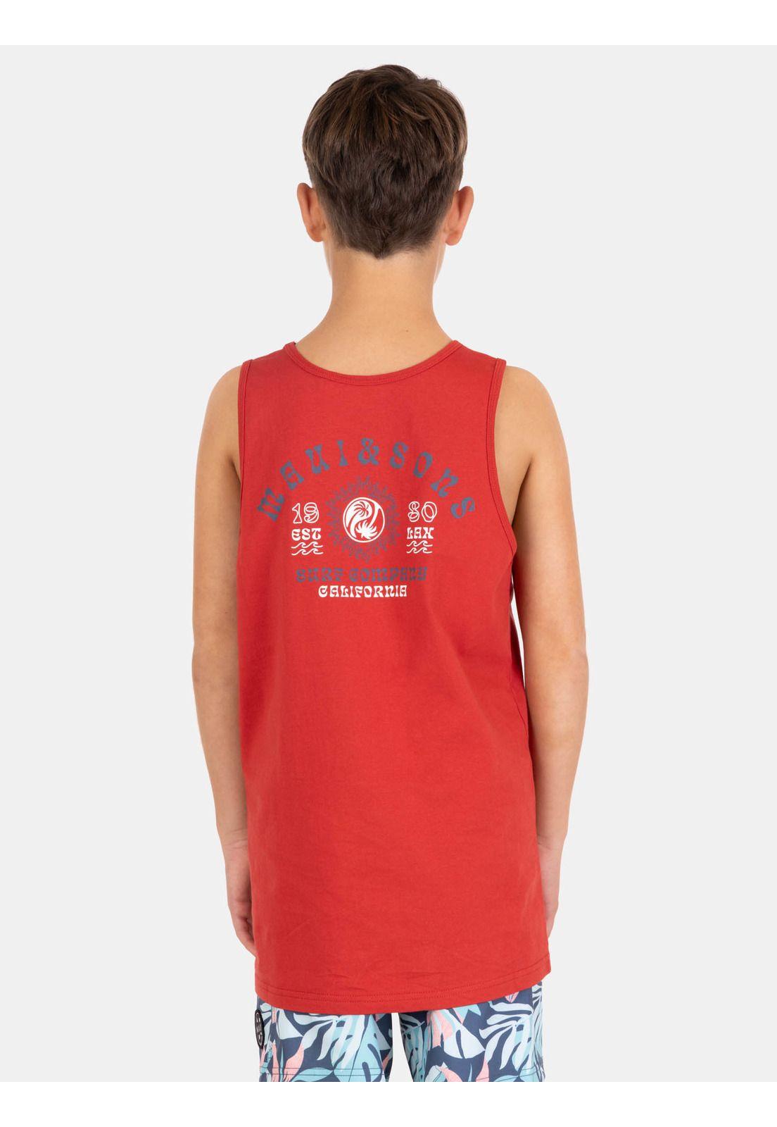 Polera SM Kahuno Rojo Infantil Maui And Sons-1