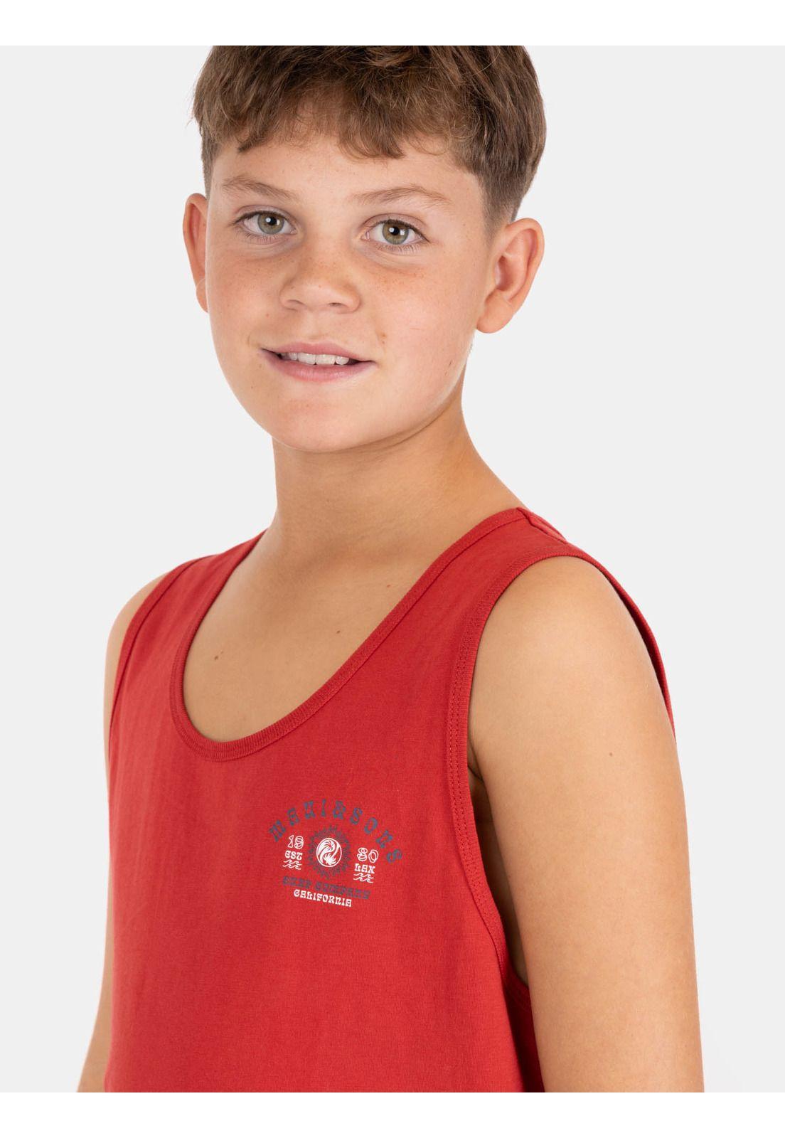 Polera SM Kahuno Rojo Infantil Maui And Sons-2