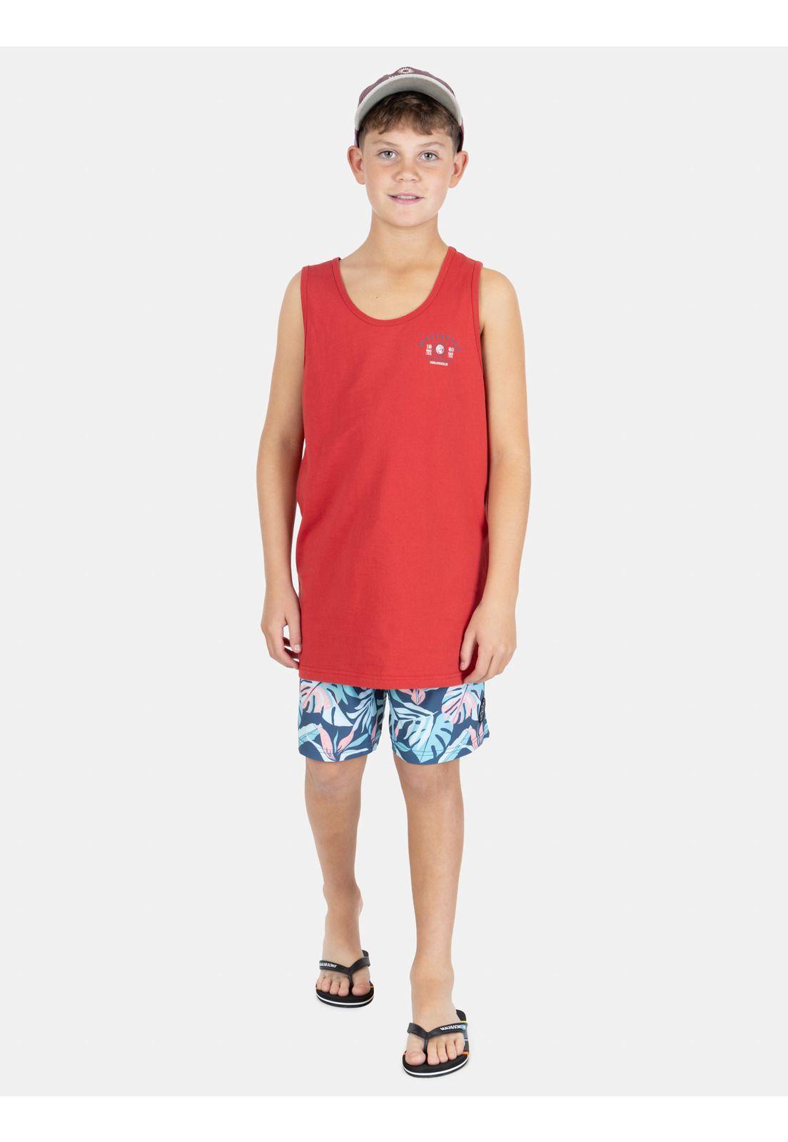 Polera SM Kahuno Rojo Infantil Maui And Sons-3