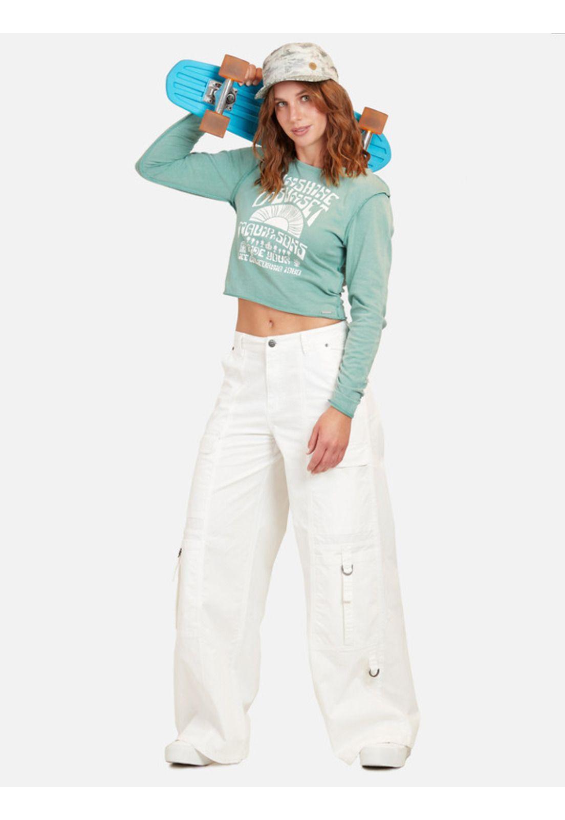 Polera Sunshine Sunset Mujer Verde Maui And Sons-3