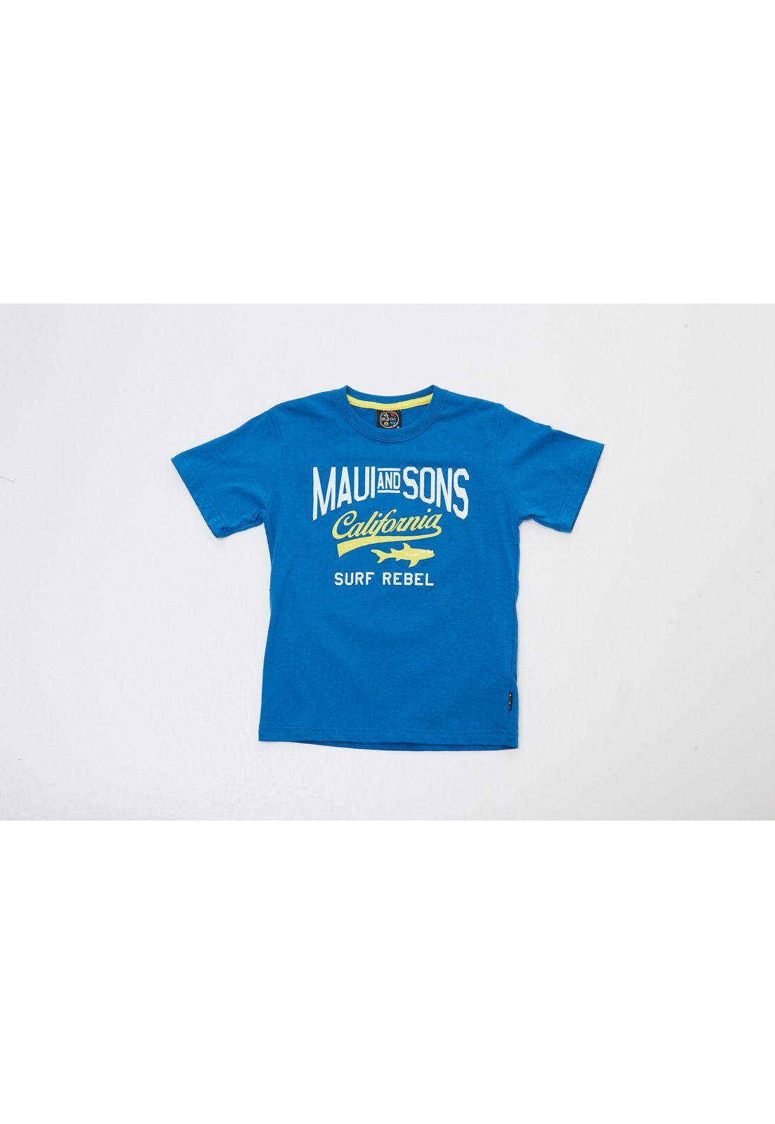Polera M/C Niño 5P456-KV19 Azul Maui and Sons-0