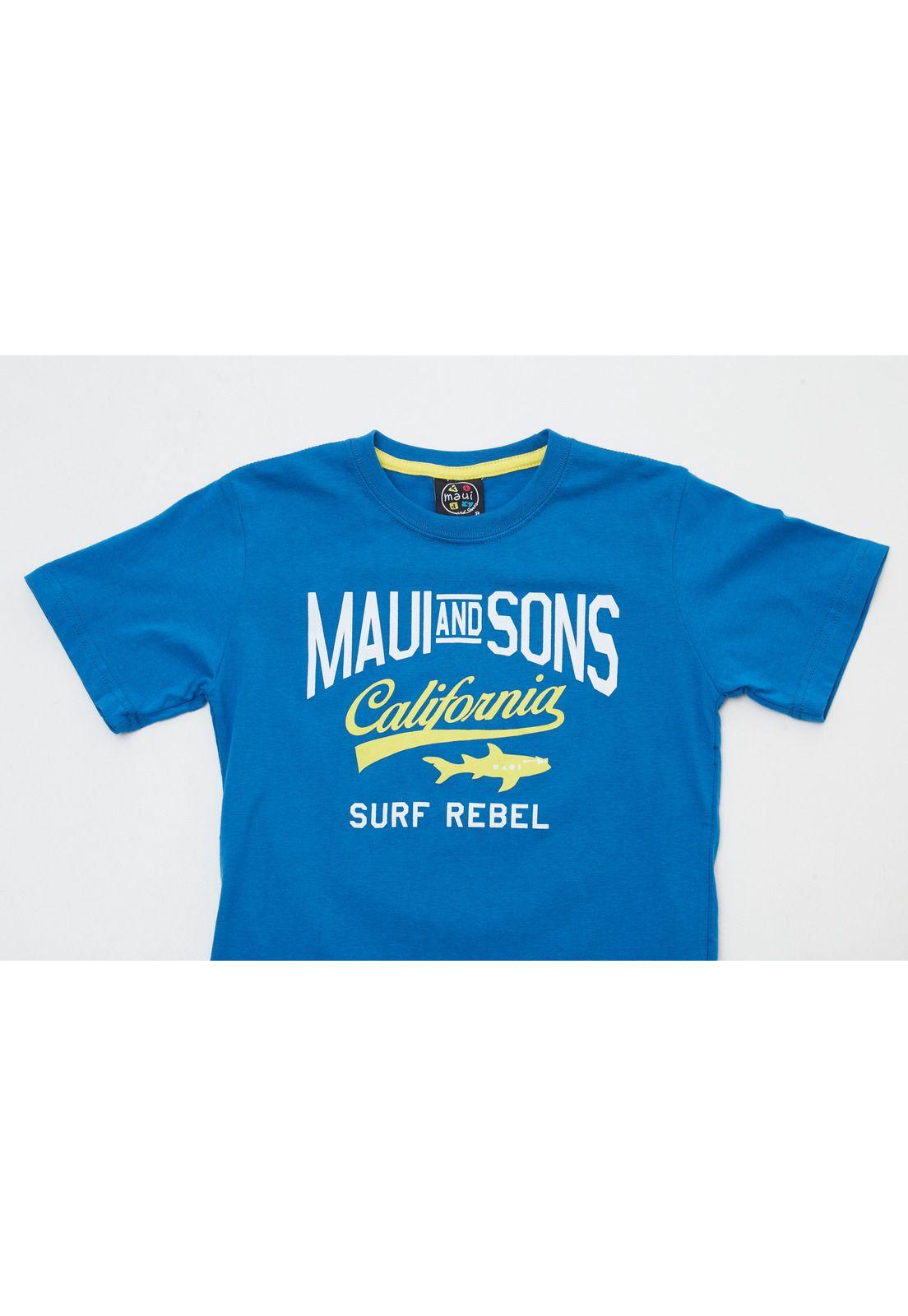 Polera M/C Niño 5P456-KV19 Azul Maui and Sons-1