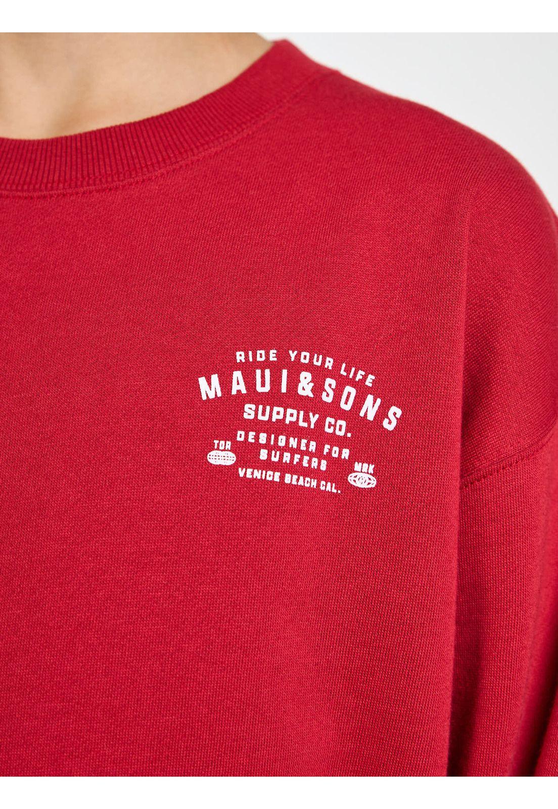 Poleron CR Makai Rojo Infantil Maui and Sons-5