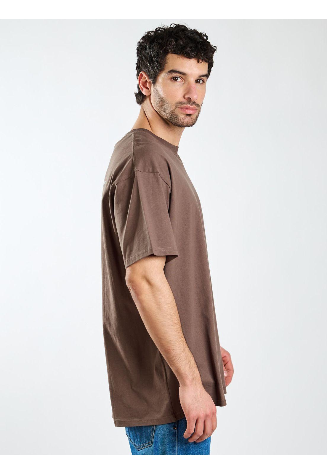 Polera Oversize Plated Café Hombre Volcom-2