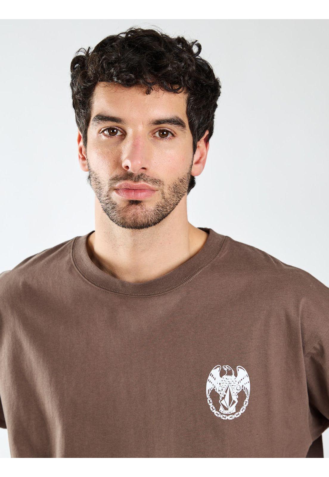 Polera Oversize Plated Café Hombre Volcom-4