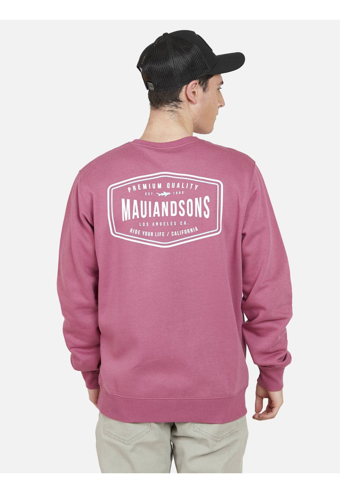 Poleron LETTER BADGE Hombre Burdeo Maui and Sons-1