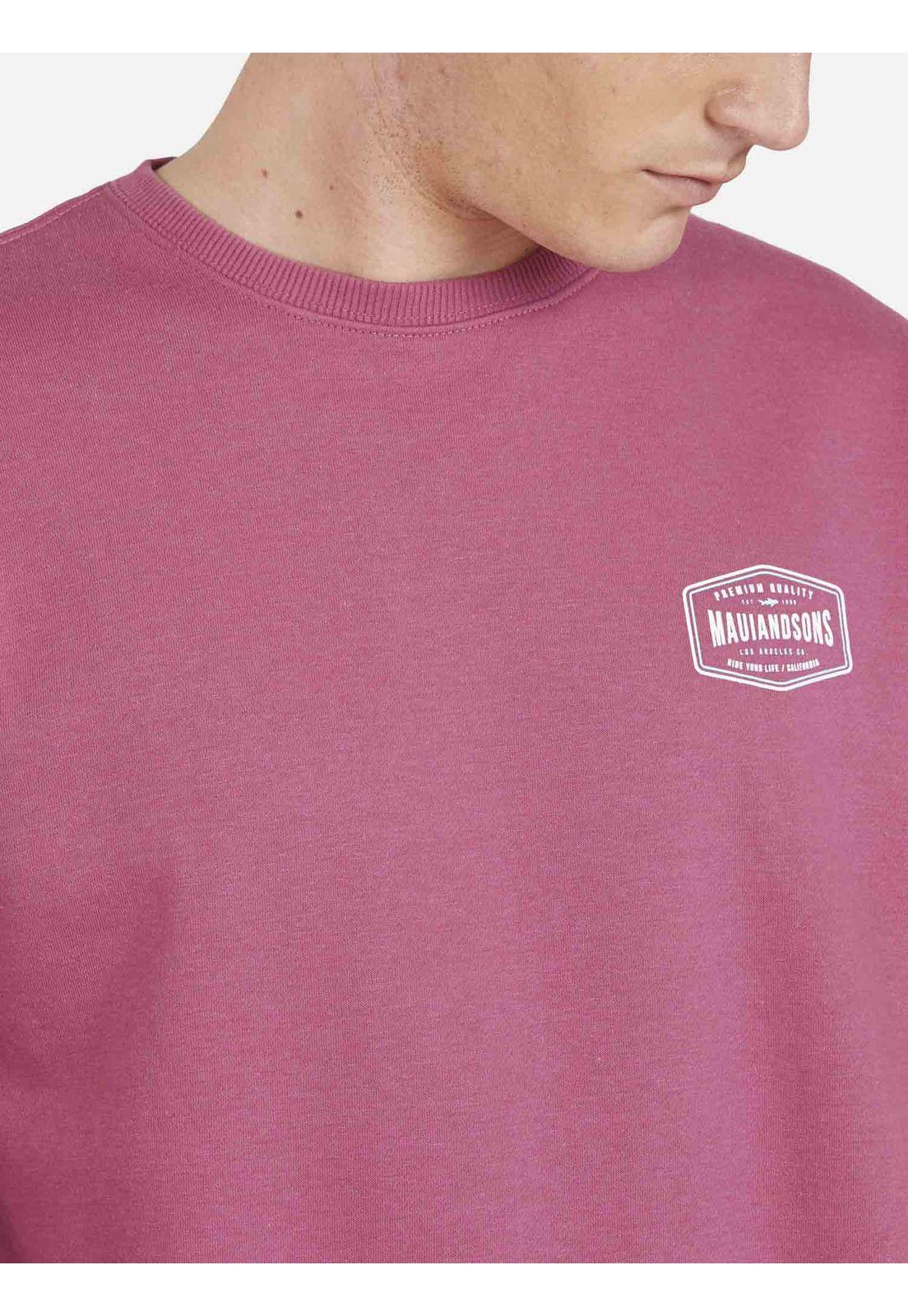 Poleron LETTER BADGE Hombre Burdeo Maui and Sons-2