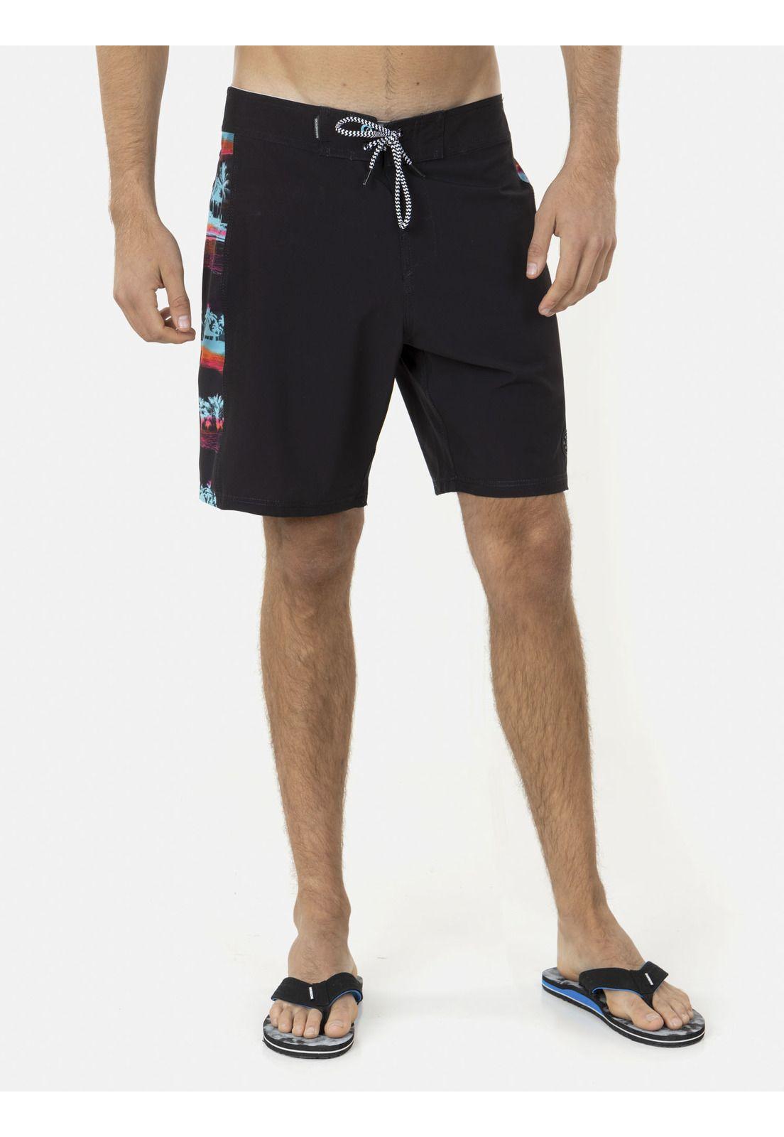 Traje de Baño Stretch Hombre Negro Maui and Sons-0