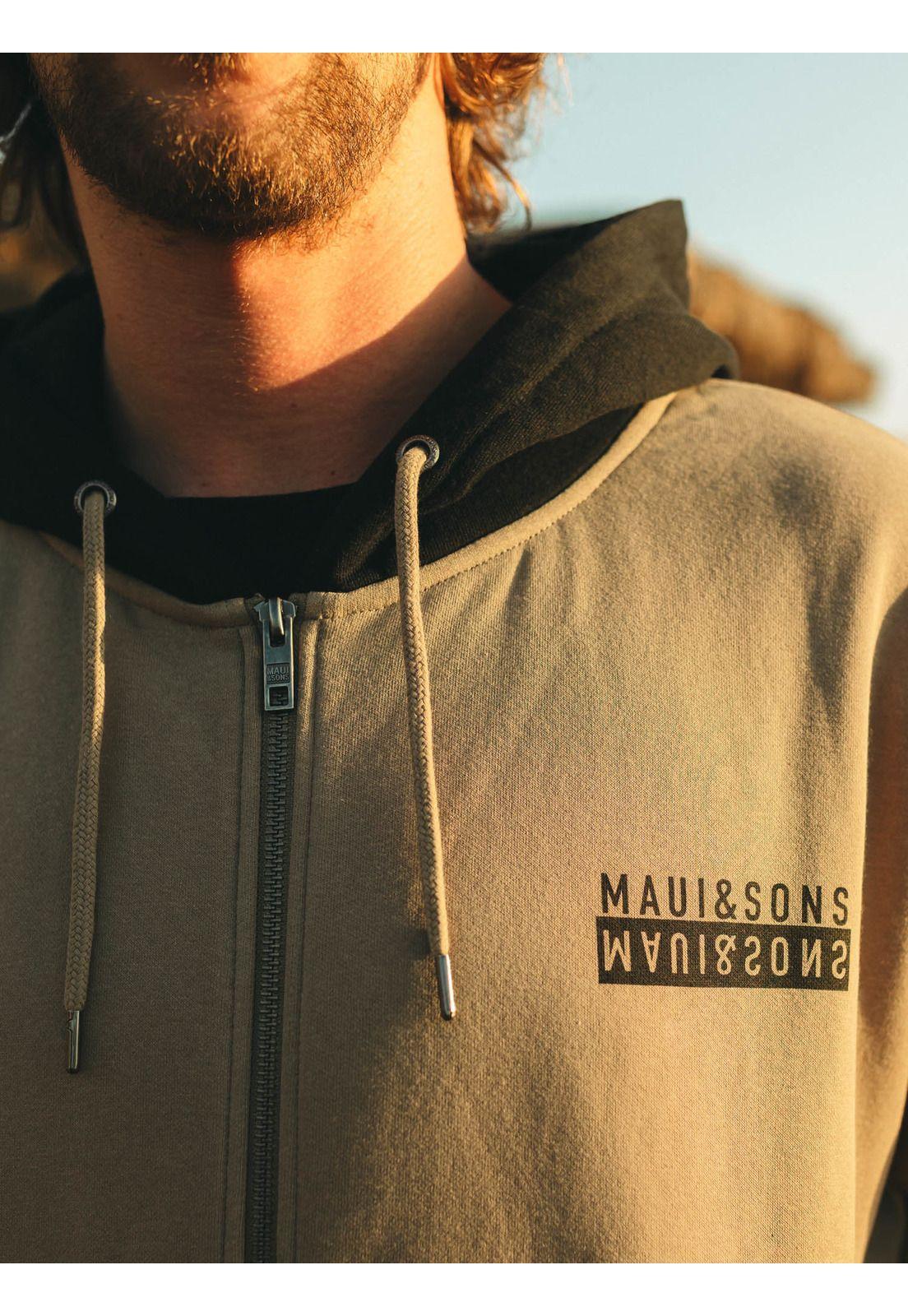 Poleron FZ Floor is lava Verde Hombre Maui And Sons-2