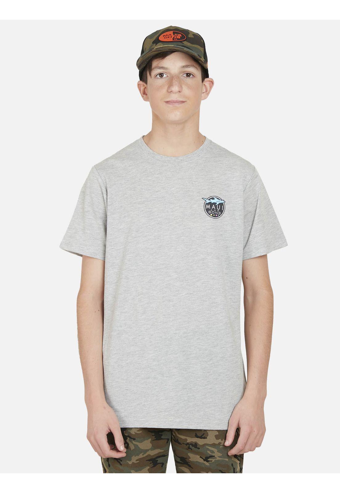 Polera SHARK COOKIE Juvenil Gris Oscuro Maui and Sons-0