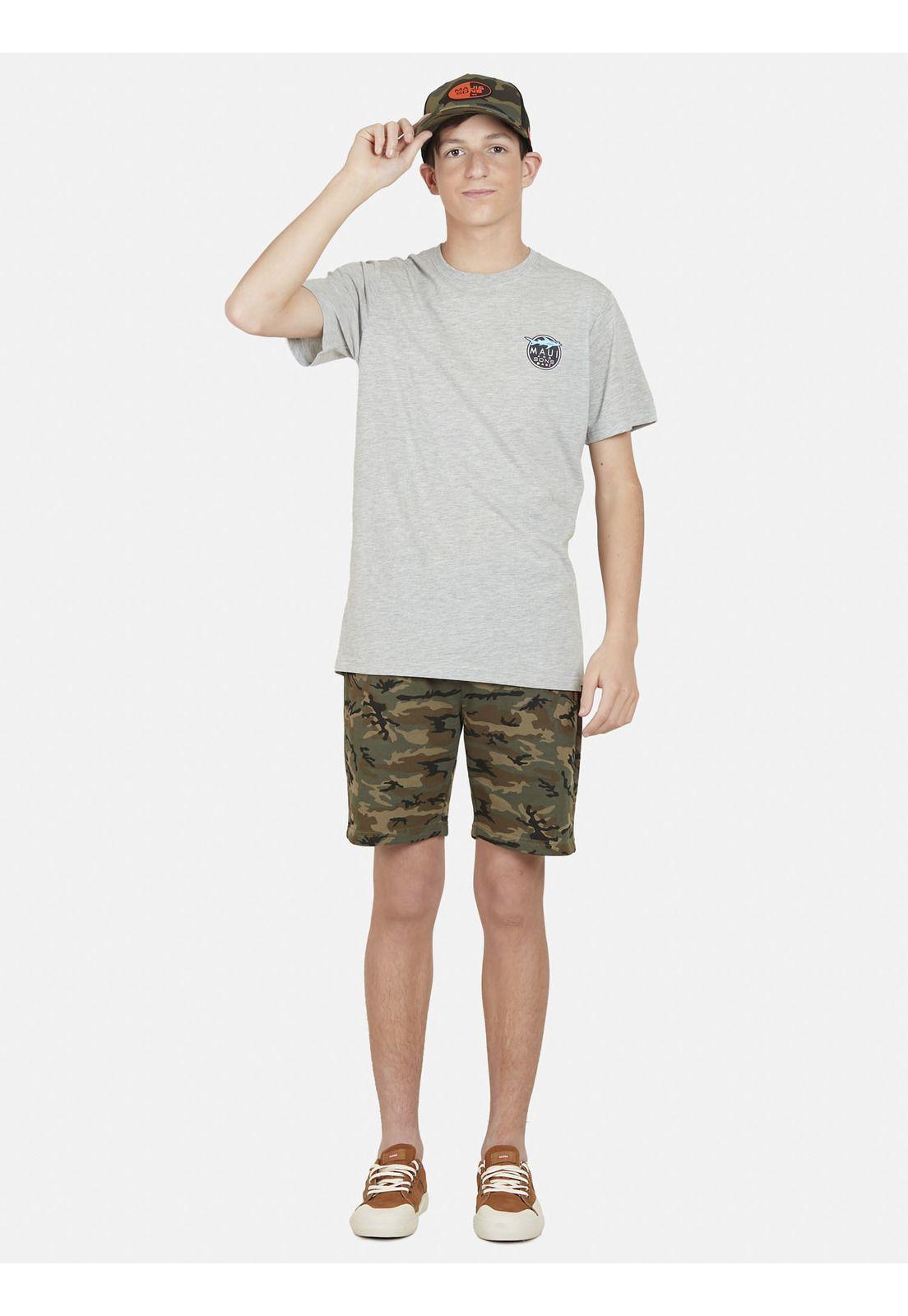 Polera SHARK COOKIE Juvenil Gris Oscuro Maui and Sons-3