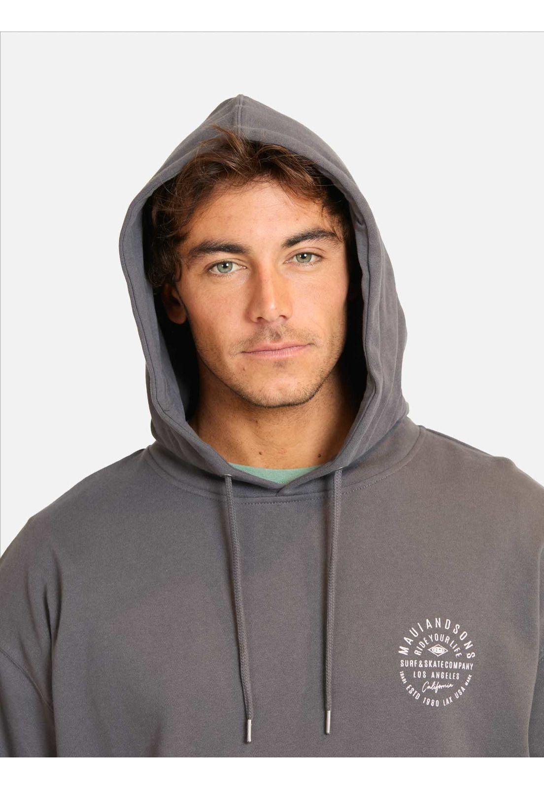 Poleron Canguro Sunomia Gris Hombre Maui And Sons-2