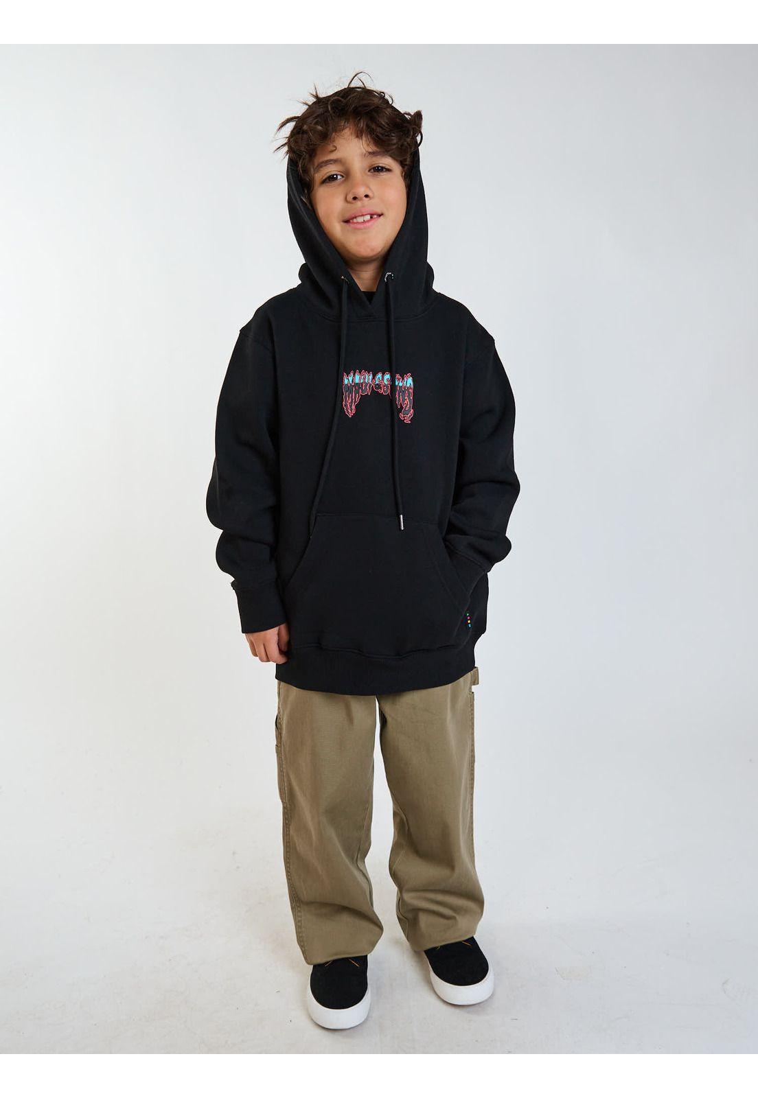 Poleron Canguro Hoku Negro Infantil Maui and Sons-6