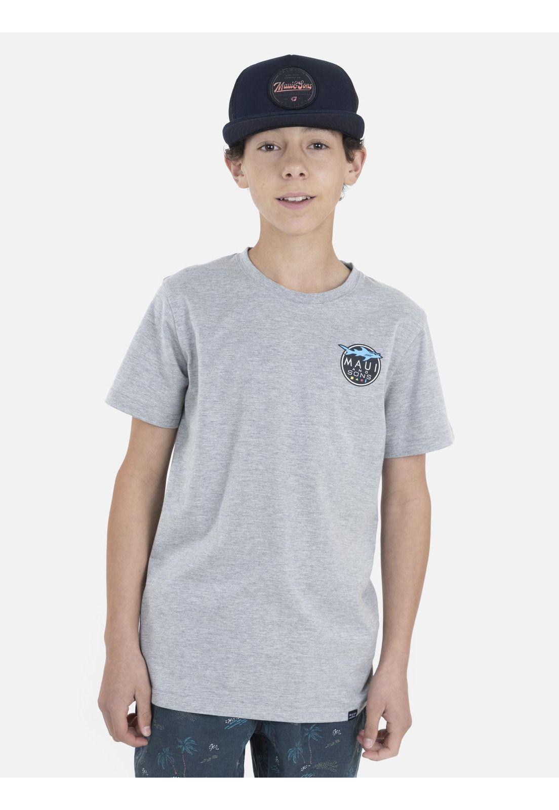 Pack Polera Jockey Juvenil Gris 5AV1225-MV22 Maui And Sons-0