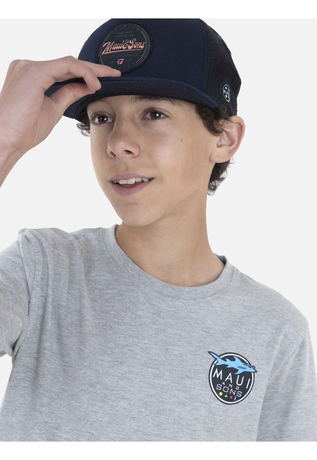 Pack Polera Jockey Juvenil Gris 5AV1225-MV22 Maui And Sons-2