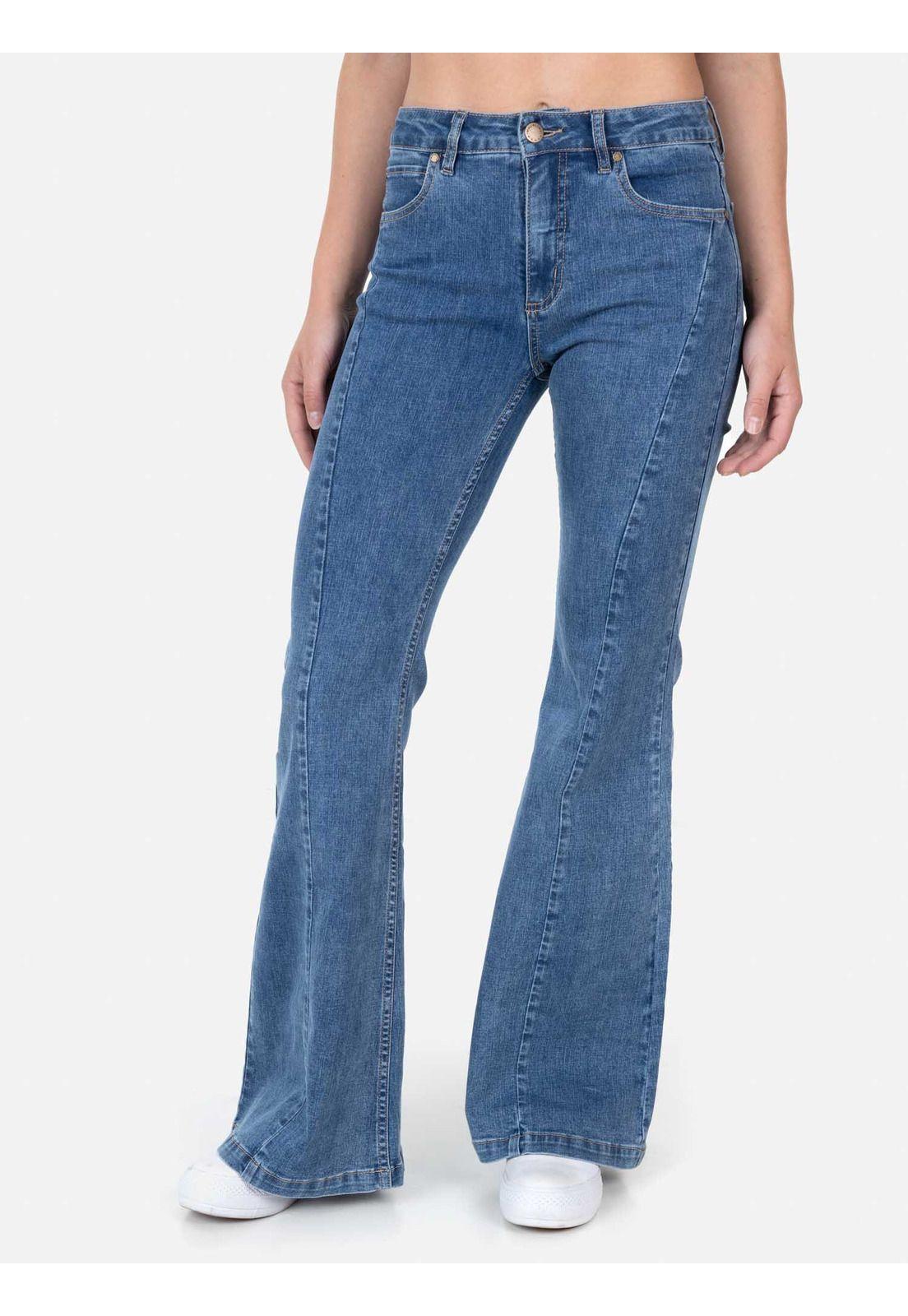 Pantalon Flare Krisely Mujer Azul Maui And Sons-0