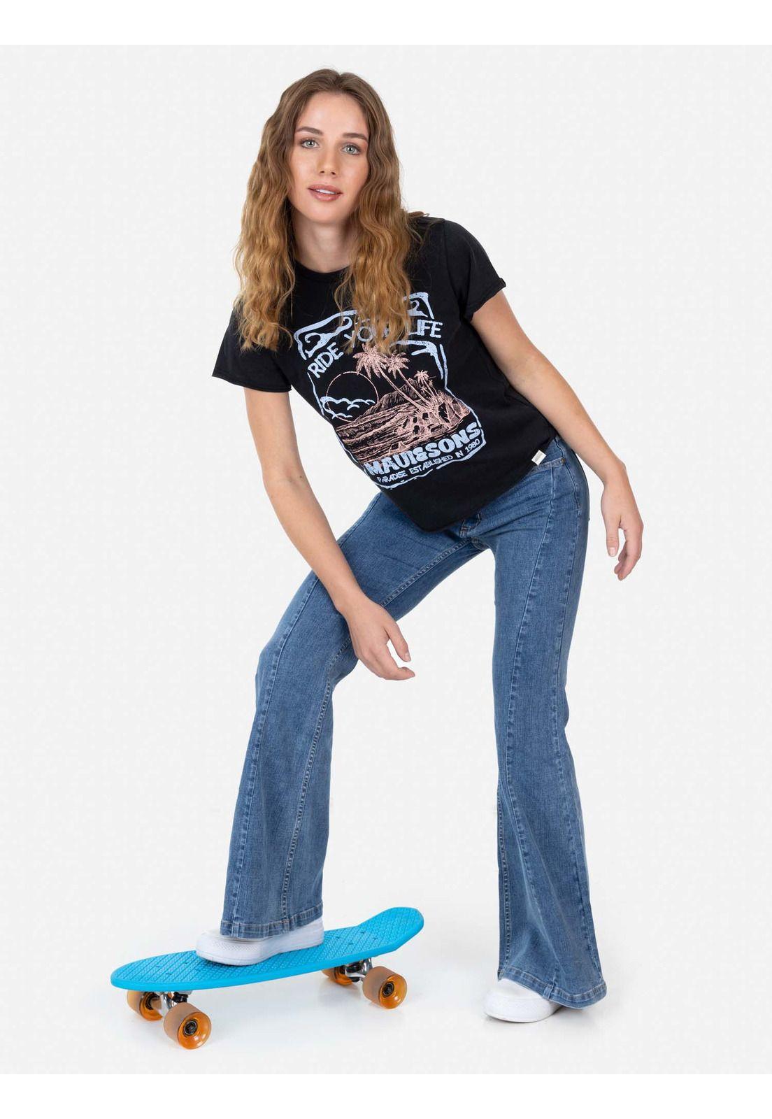 Pantalon Flare Krisely Mujer Azul Maui And Sons-3