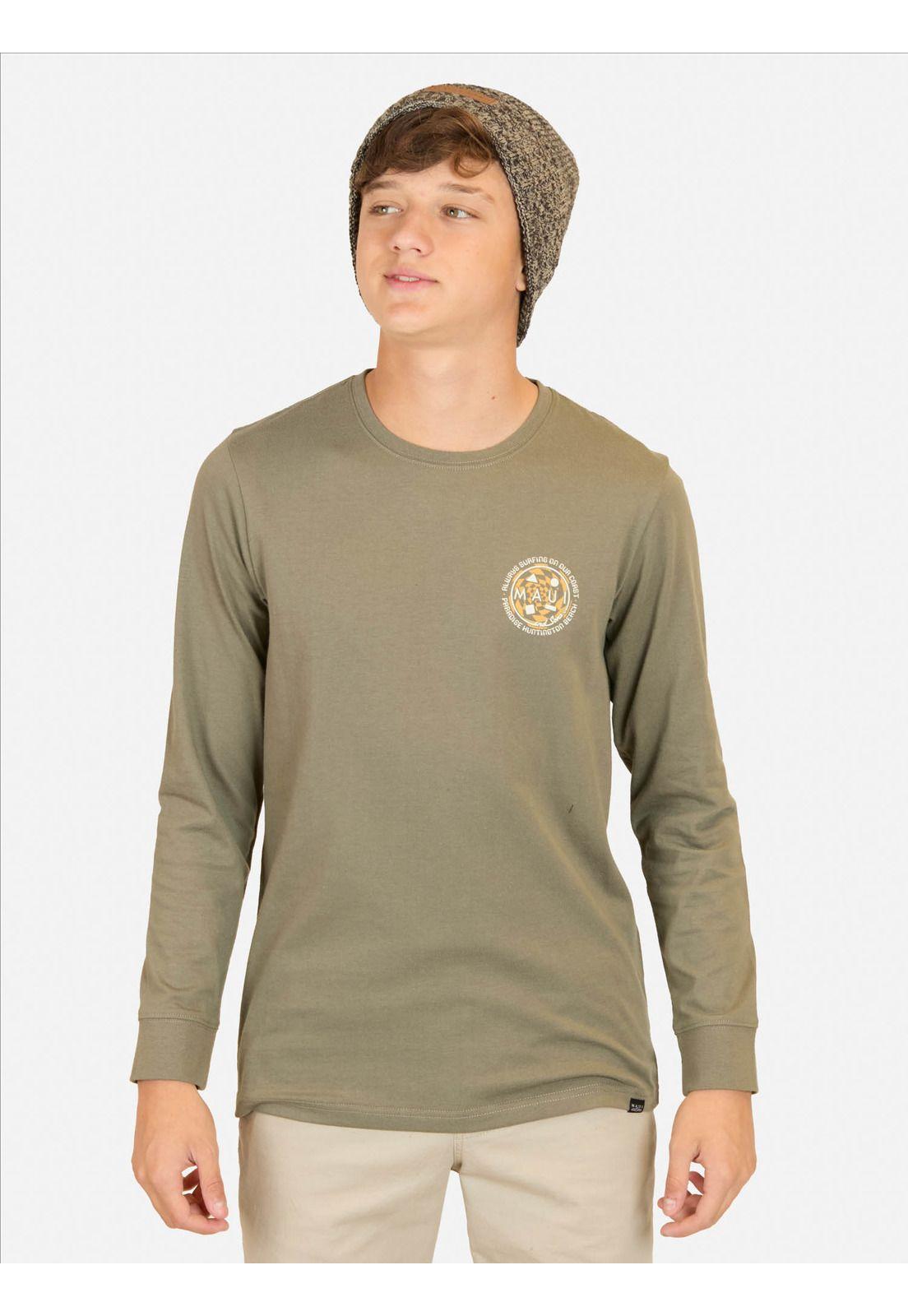 Polera ML Lava Shore Verde Infantil Maui And Sons-0
