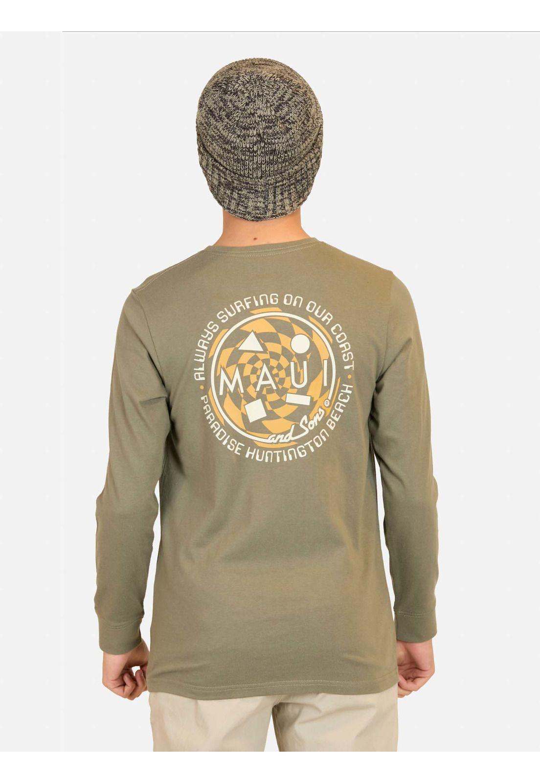 Polera ML Lava Shore Verde Infantil Maui And Sons-1