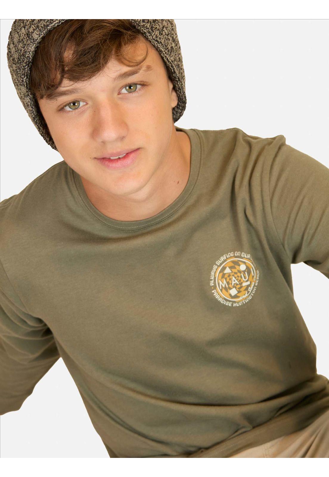 Polera ML Lava Shore Verde Infantil Maui And Sons-2