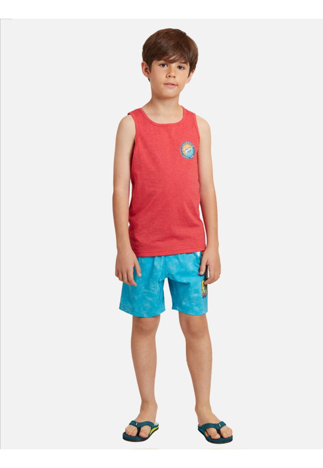 Polera Hawaii Shark 80 Niño Rojo Maui And Sons-3