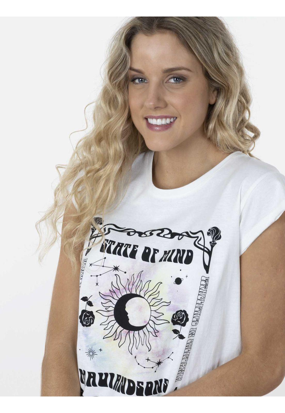 Polera STATE OF MIND Mujer Blanco Maui and Sons-2