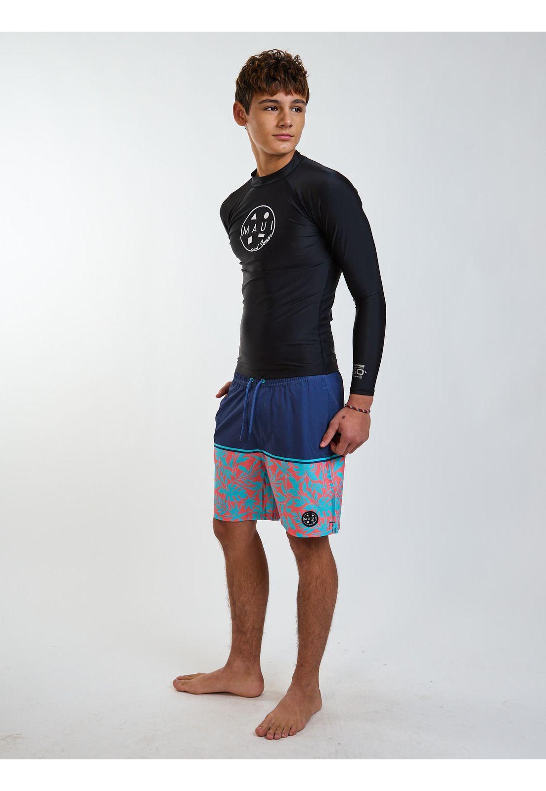 Polera UVP Lagoon Negro Infantil Maui and Sons-1