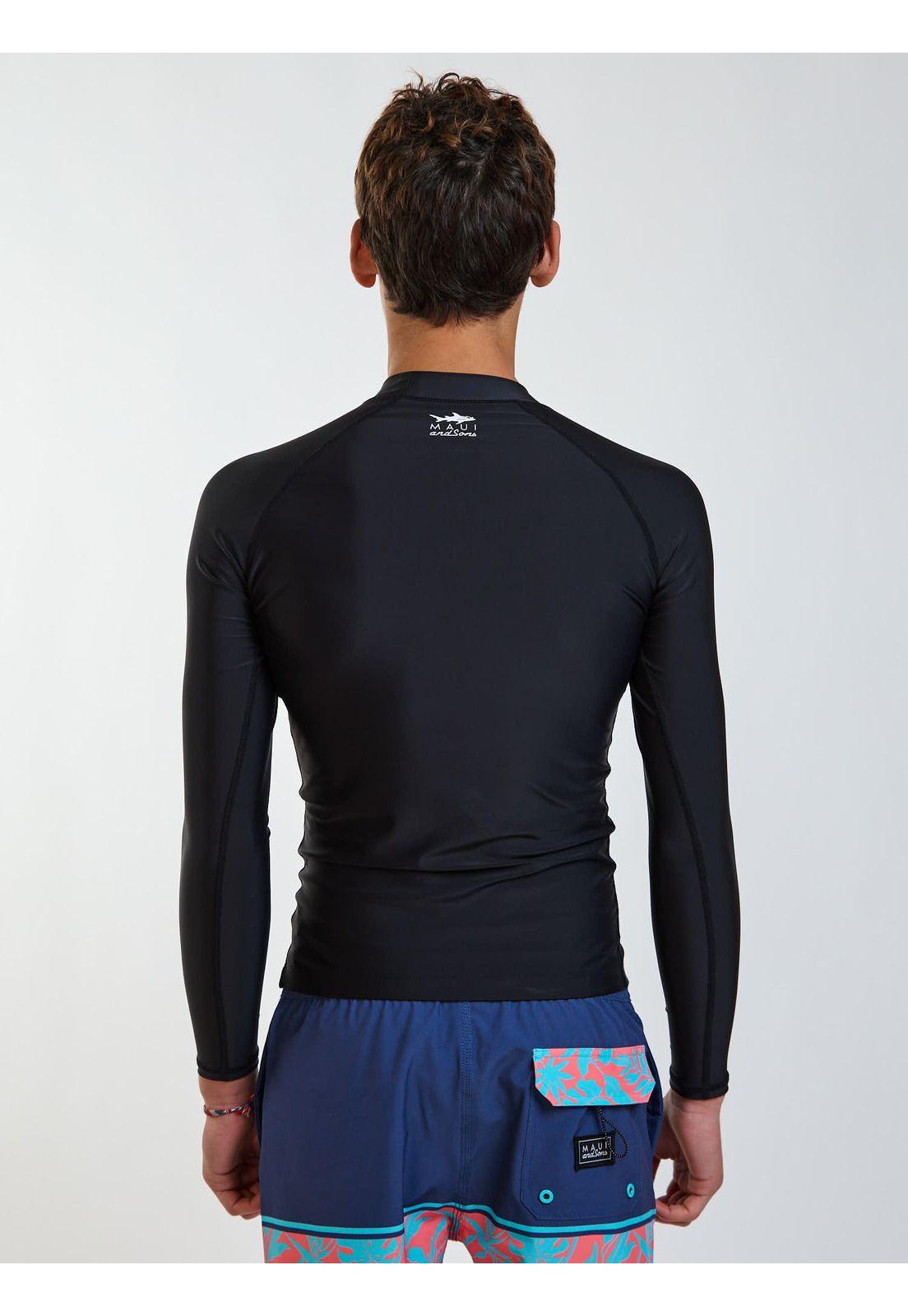 Polera UVP Lagoon Negro Infantil Maui and Sons-2