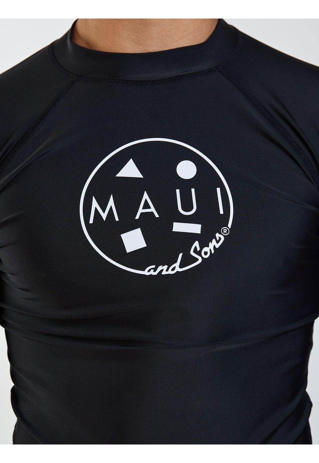 Polera UVP Lagoon Negro Infantil Maui and Sons-5
