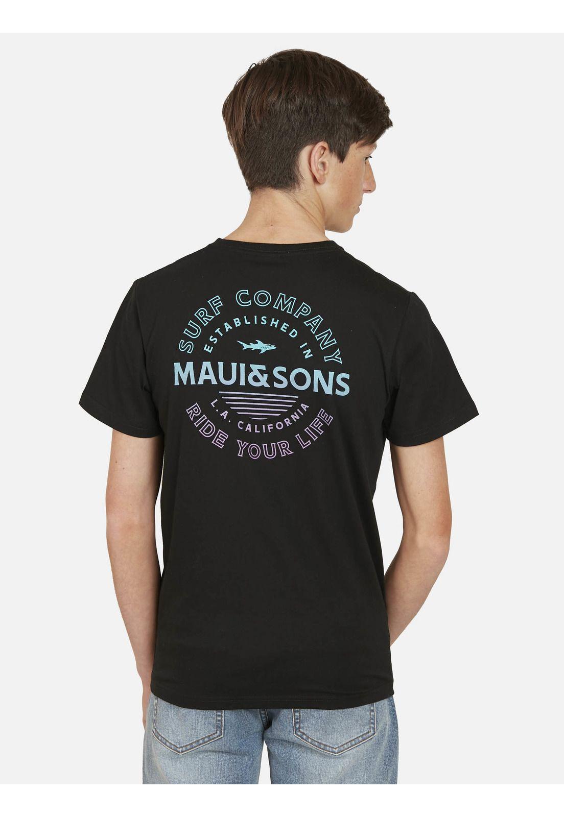 Polera L.A. CALIFORNIA Juvenil Negro Maui and Sons-1