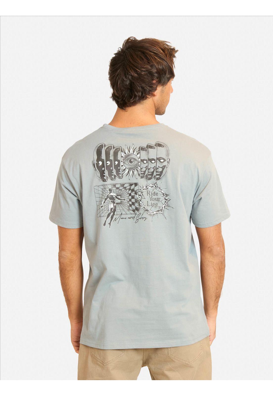 Polera MC Giye Gris Hombre Maui And Sons-1