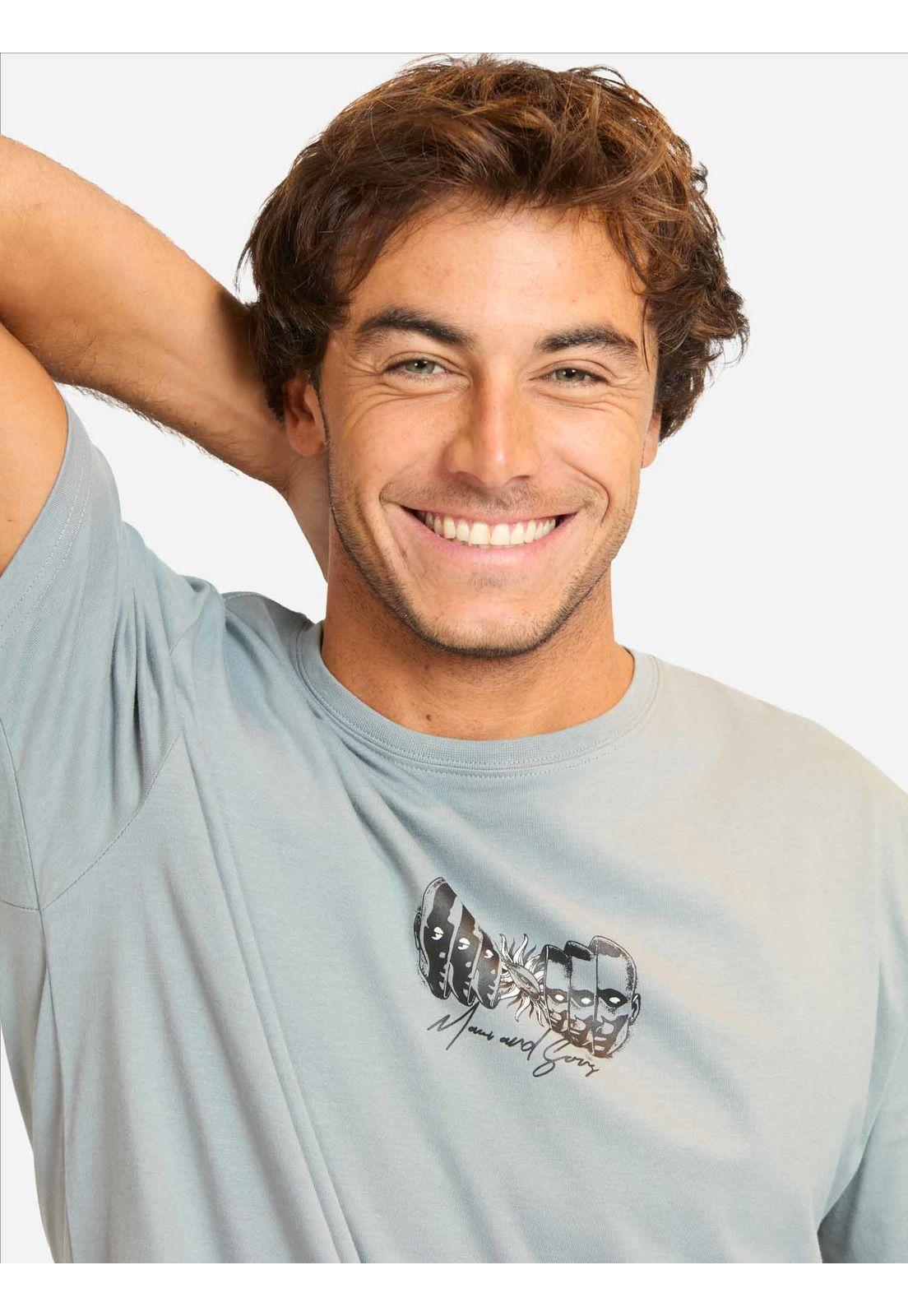 Polera MC Giye Gris Hombre Maui And Sons-2