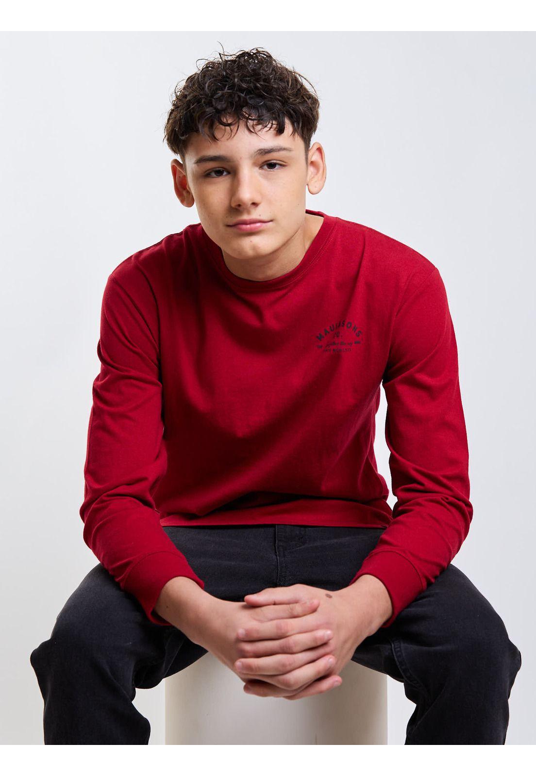 Polera ML Mateo Rojo Infantil Maui And Sons-5