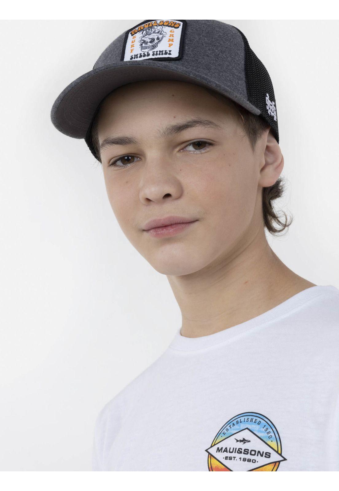 Polera SHIELD SUNSET Juvenil Blanco Maui and Sons-2