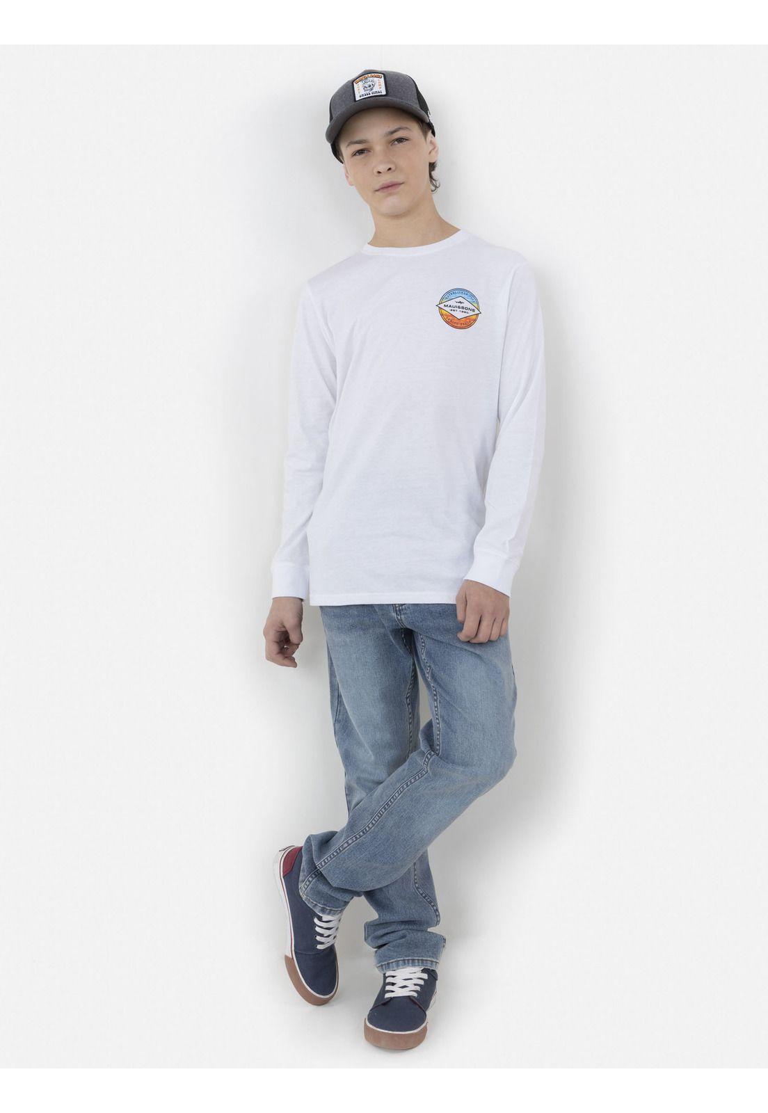Polera SHIELD SUNSET Juvenil Blanco Maui and Sons-3