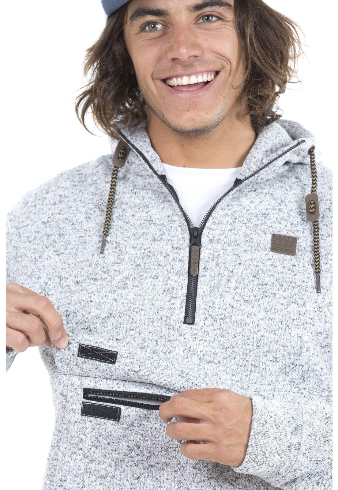 Poleron Canguro Hombre 5O1319-MI20 Gris-2