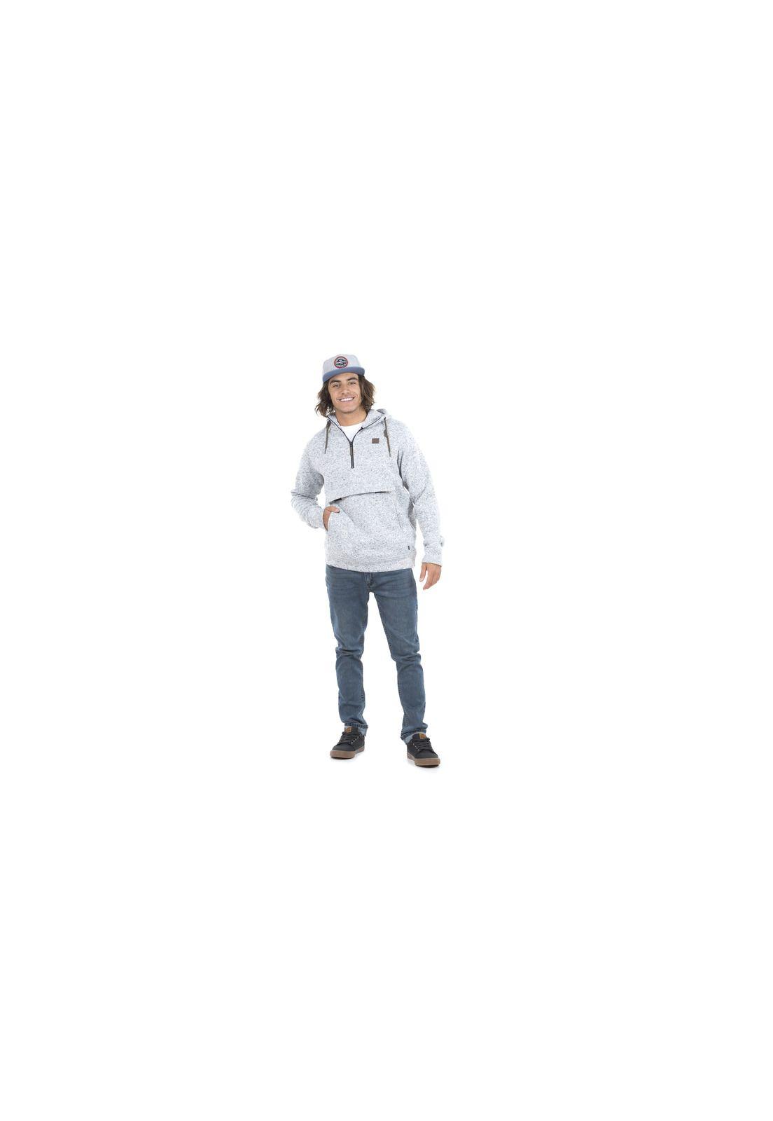 Poleron Canguro Hombre 5O1319-MI20 Gris-3