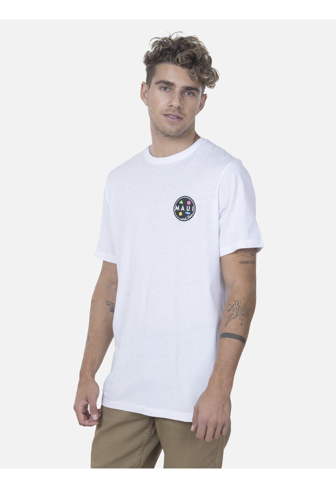 Polera Hombre COOKIE LOGO SS TEE Blanco Maui and Sons-0