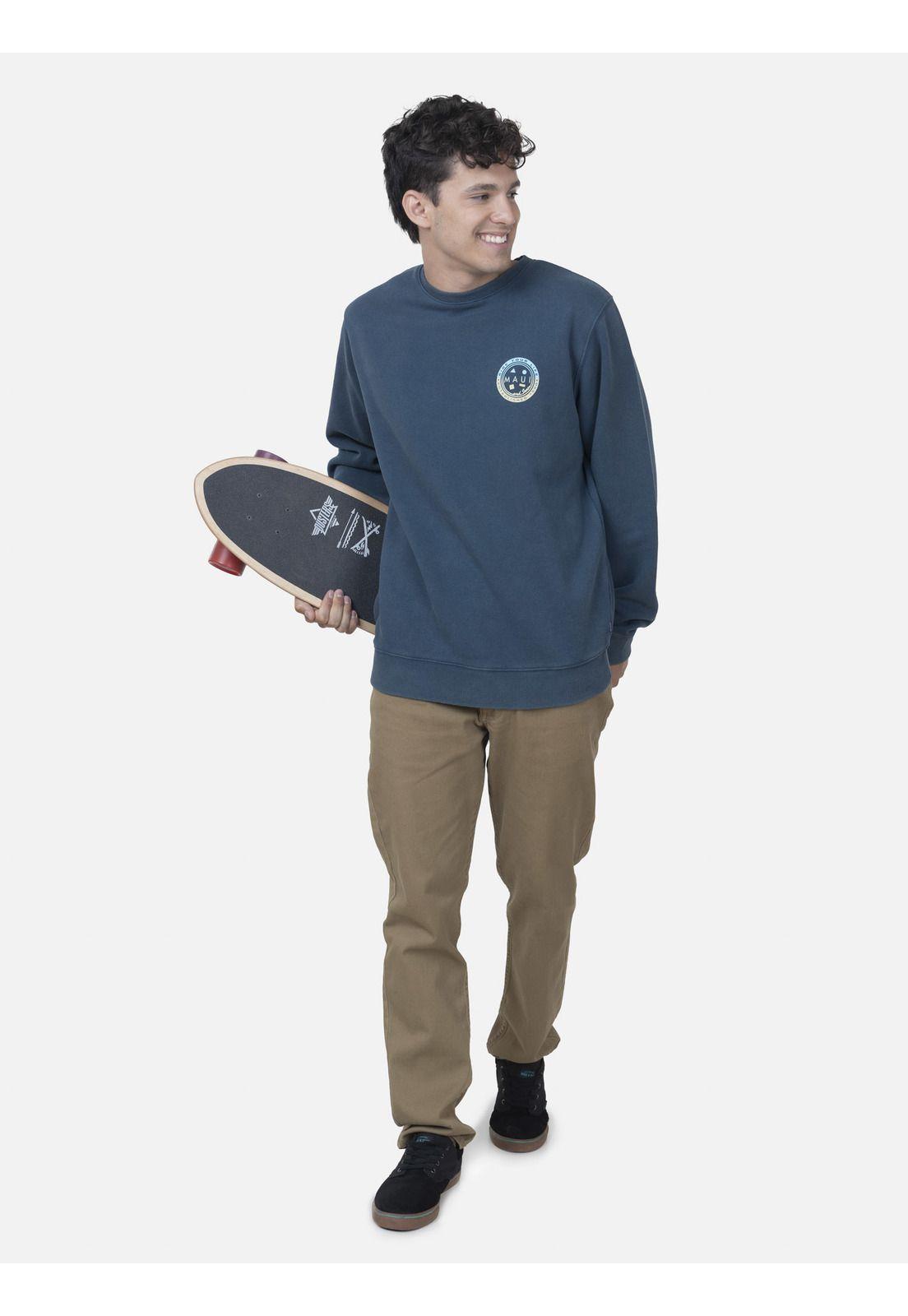 Cuello Redondo Hombre RYL CREW Azul Marino Maui and Sons-3