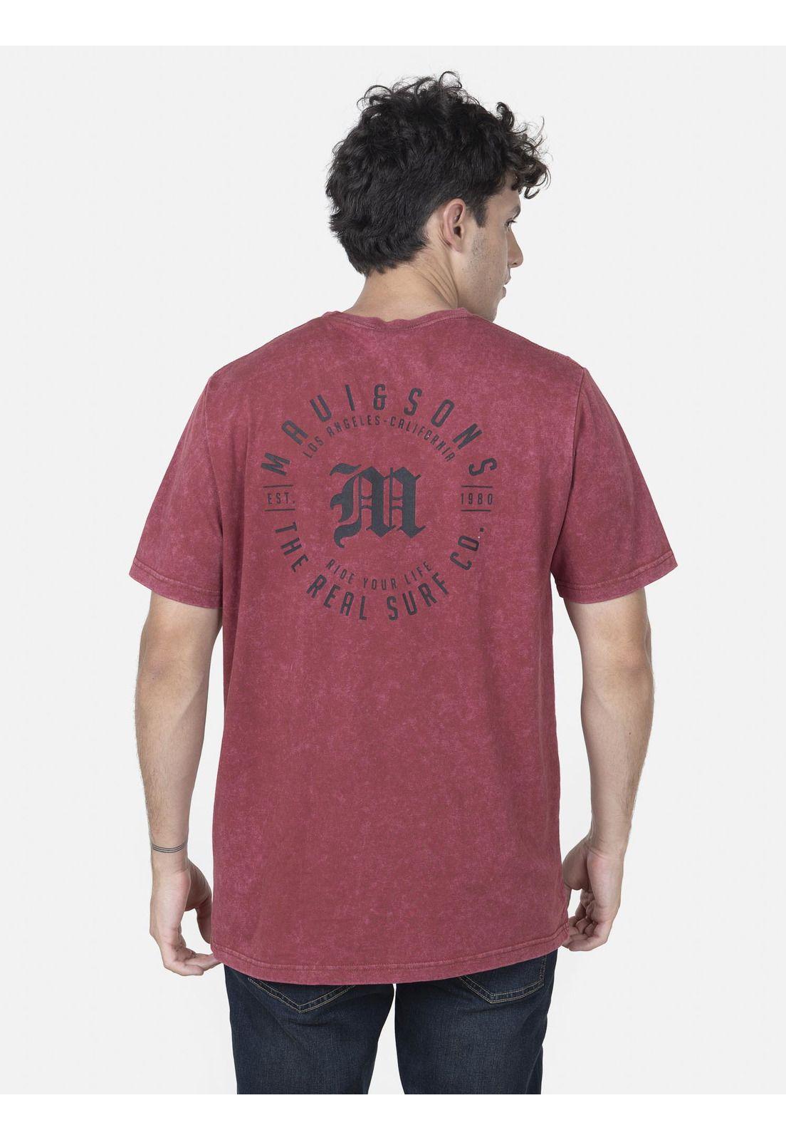 Polera Hombre MEDIEVAL RUST SS TEE Rojo Maui and Sons-1