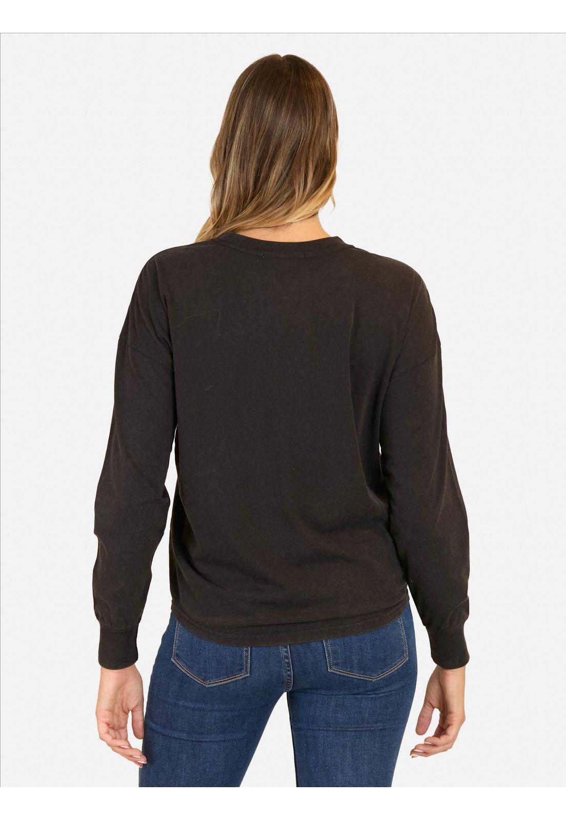 Polera ML Saltwater Negro Mujer Maui And Sons-1