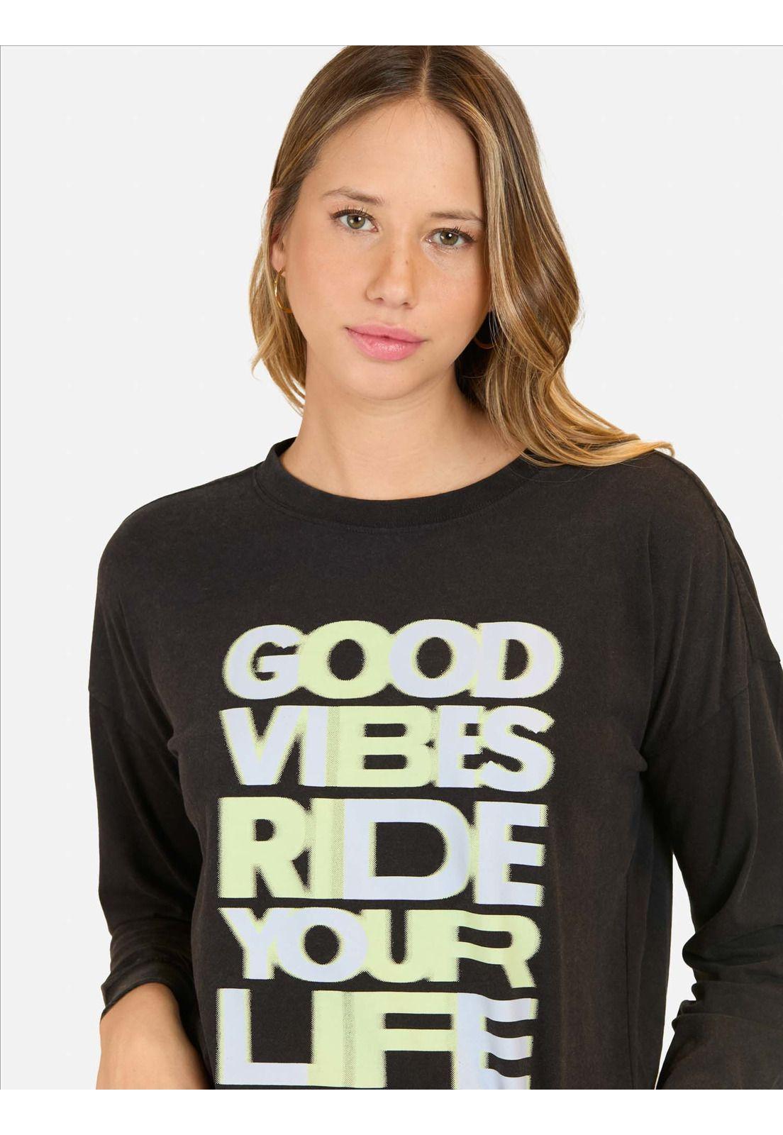 Polera ML Saltwater Negro Mujer Maui And Sons-2
