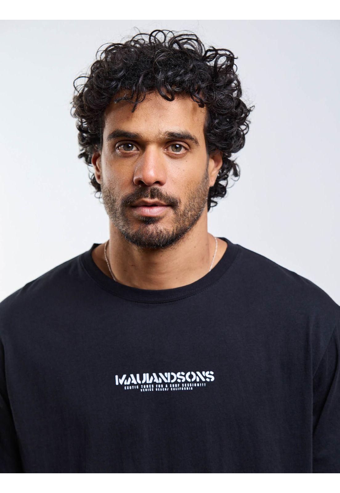 Polera ML Malu Negro Hombre Maui And Sons-3