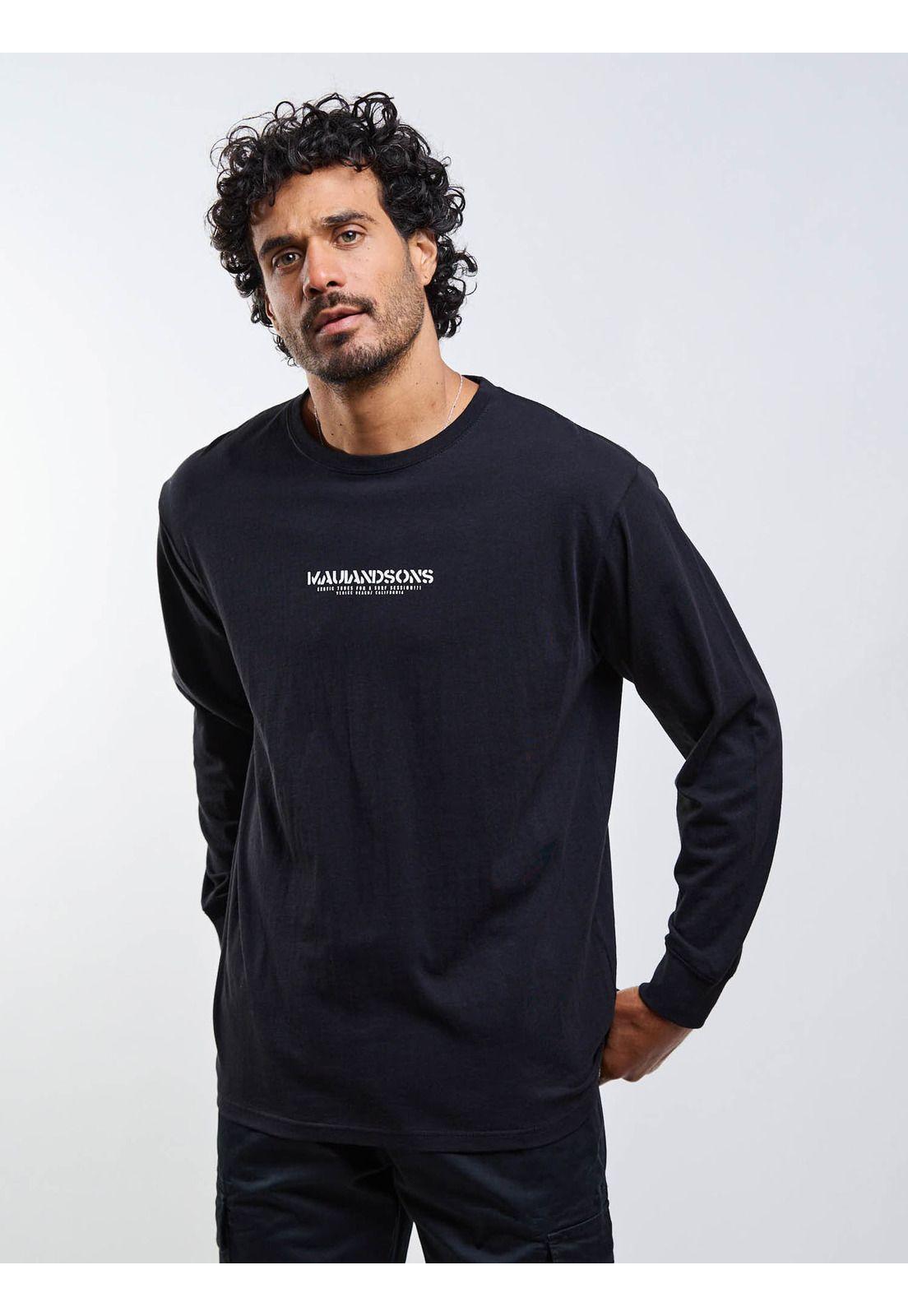 Polera ML Malu Negro Hombre Maui And Sons-4
