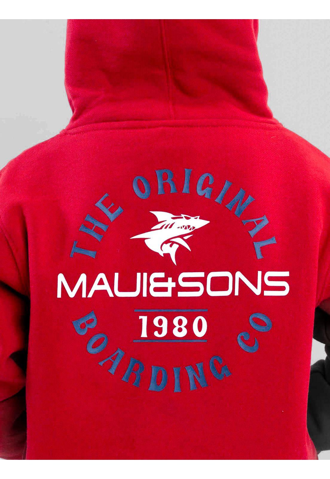 Poleron Canguro Deepsea Rojo Infantil Maui And Sons-3