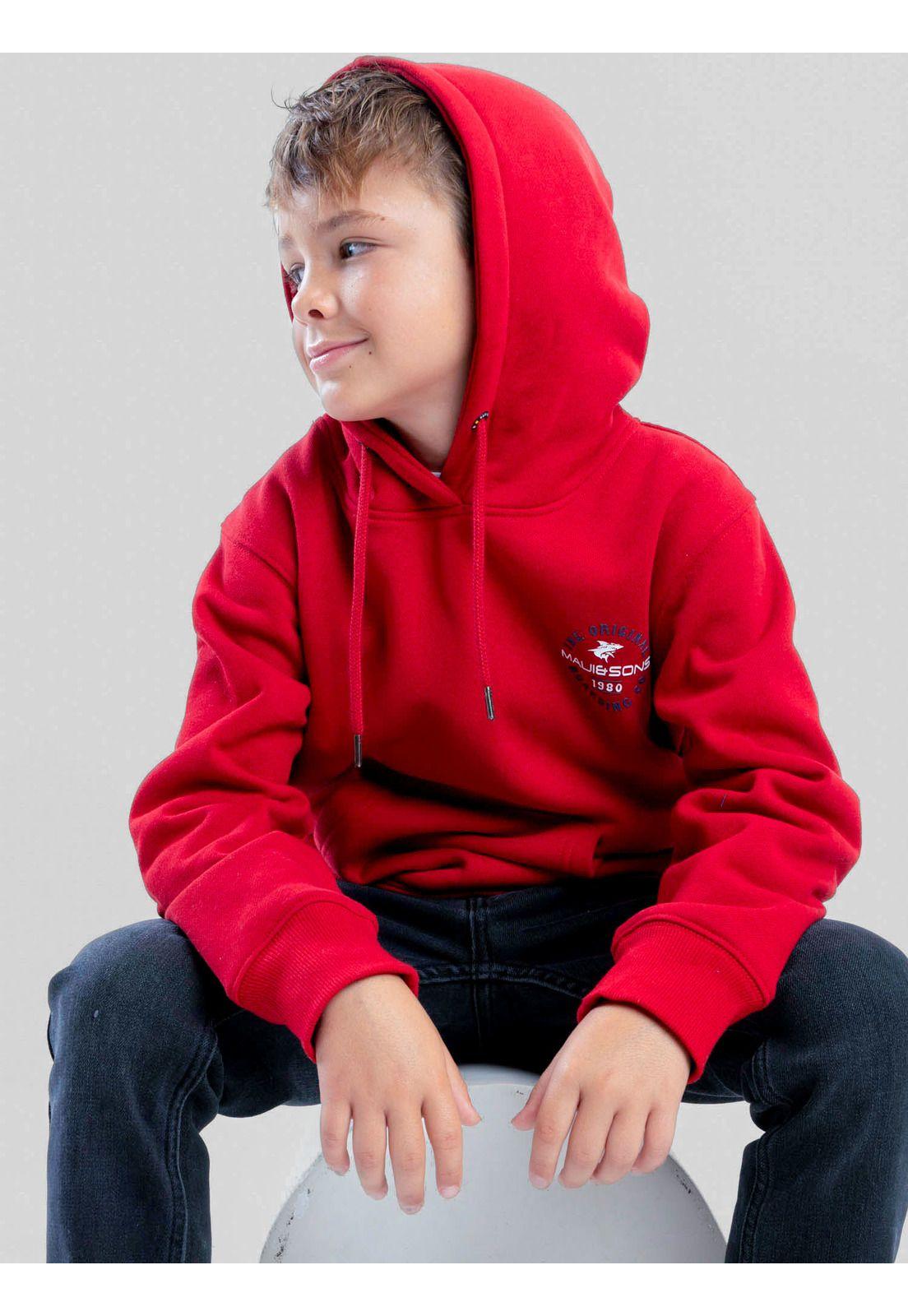 Poleron Canguro Deepsea Rojo Infantil Maui And Sons-5