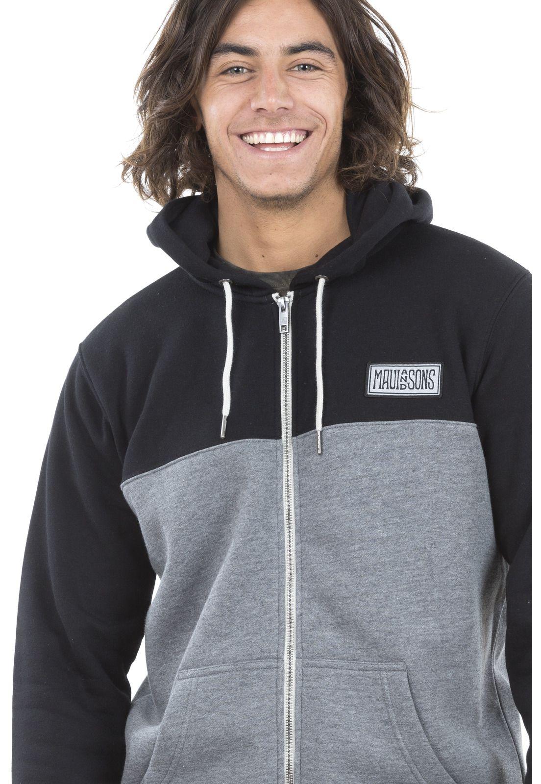 Poleron Fullzipper MAUI Hombre 5O995-MI20 Negro-2