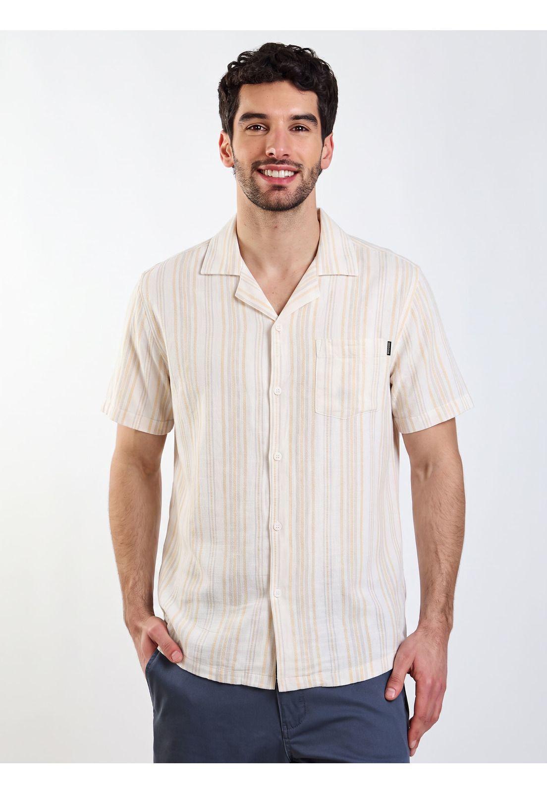 Camisa MC Nalu Beige Hombre Maui and Sons-0