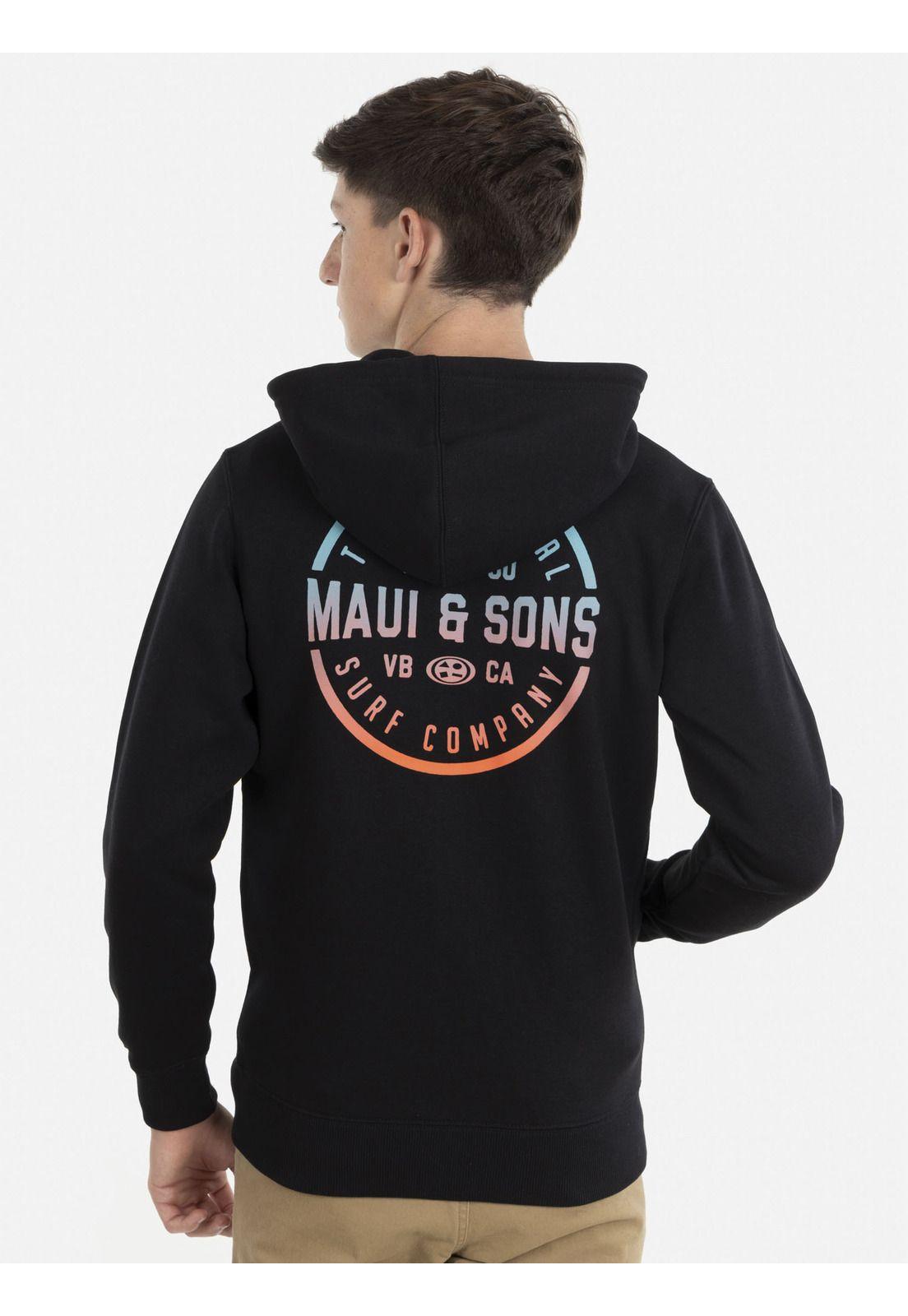 Poleron SURF CO. Juvenil Negro Maui and Sons-1